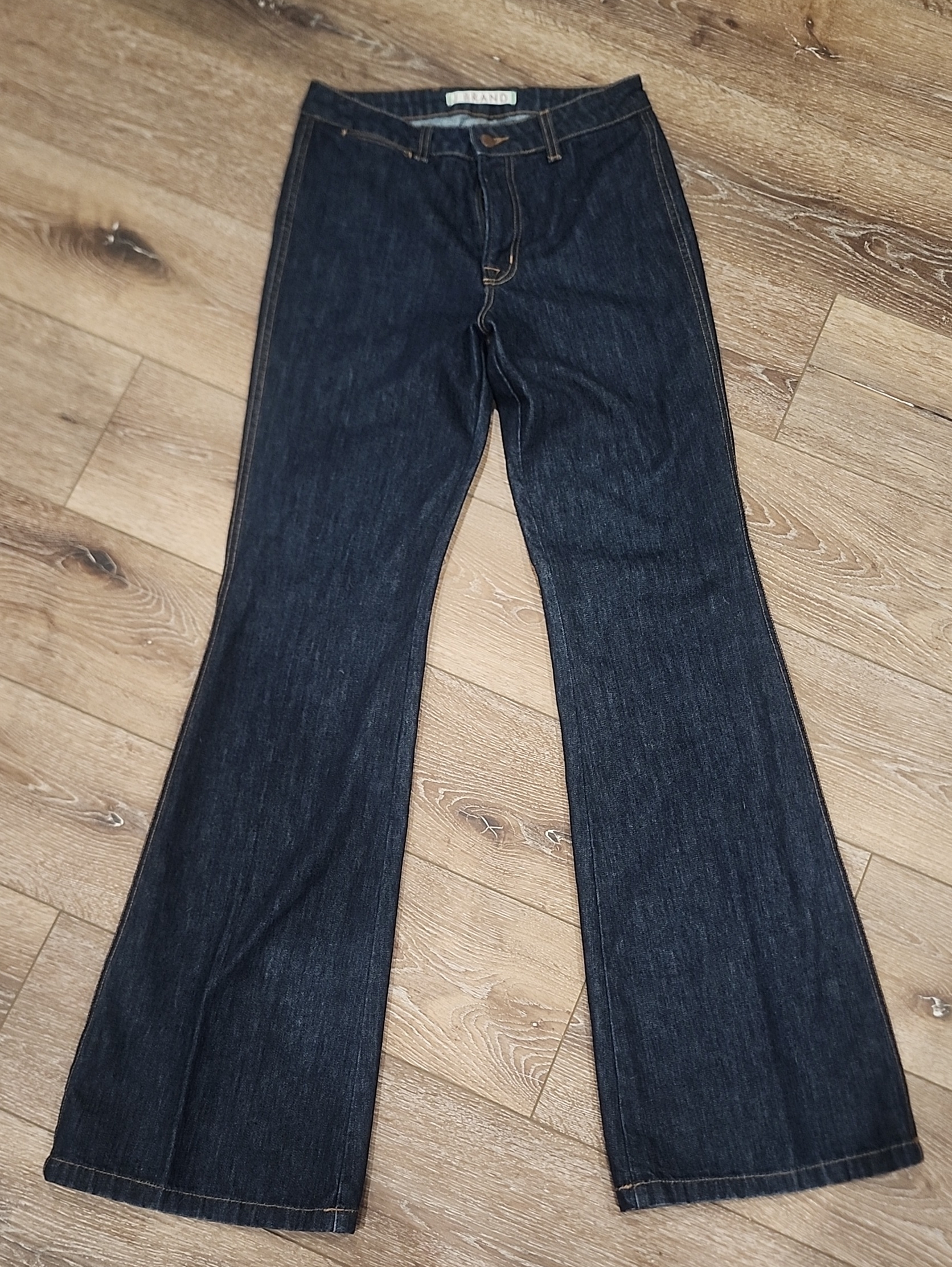 J Brand Like New Dark Indigo Flare Premium Y2k Streetwear 100% Cotton 35" Inseam